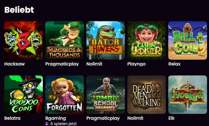 Wetten & Spiele beliebt